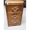 Image 5 : Antique Wooden Nightstand, 3 Drawer, 15”x12”x27”