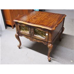 Antique Wooden End Table 25”x25”x22”