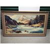 Image 1 : Landscape Picture With Frame, 55”x31”