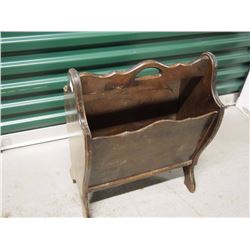 Wooden Magazine Rack, 16”x20”x8”