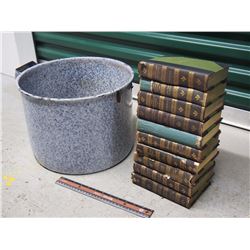 Enamelware And Set of Novels (The Waverley Novels)