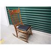 Image 1 : Wood Reupholstered Rocking Chair