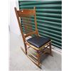 Image 3 : Wood Reupholstered Rocking Chair