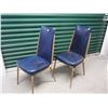 Image 1 : Blue Upholstered Dining Chairs (8)