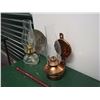 Image 2 : Two Oil Lamps (2) (One Brass, One Glass)