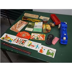 Lot Of Paper Related (Comic Postcards, Cockshutt,  John Deere, Needle Books, and Misc)