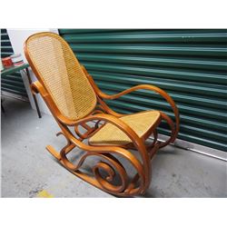 Wooden Wicker Rocking Chair
