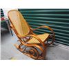 Image 1 : Wooden Wicker Rocking Chair