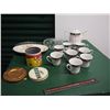 Image 1 : Kettle With Matching Cups (8), W/ Platters, Tins