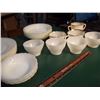 Image 5 : Lot Of Milk Glass Dishware (Cups, Plates, Bowls, Etc) (A And H, Fire King)