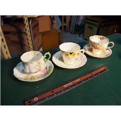 Matching Cups And Saucers (3)