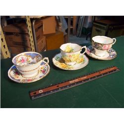 Matching Cups And Saucers (3)