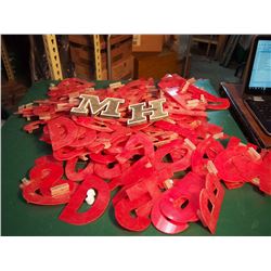 Box Full Of Signage Lettering, Massey Harris