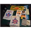 Image 1 : Lot Of Misc. (Saskatoon Motor Patrol Flag, Saskatoon Fire Dept Patch, Alberta Sugar Sack, Map Of SC)