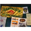 Image 2 : Lot Of Misc. (Saskatoon Motor Patrol Flag, Saskatoon Fire Dept Patch, Alberta Sugar Sack, Map Of SC)