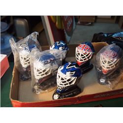 Lot of McDonald's Goalie Masks (6) (Patrick Roy (2), Felix Potvin (2), Jocelyn Thibault (2))
