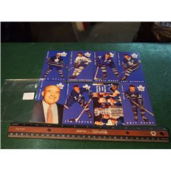 Lot of Toronto Maple Leafs 1964-65 Parkhurst Tallboys Re-print Hockey Cards (8) (Armstrong, Clancy)