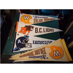 Lot Of Canadian Football League Pennants (6)