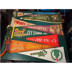 Lot Of Felt Pennants (10) (Eaton’s Vancouver)