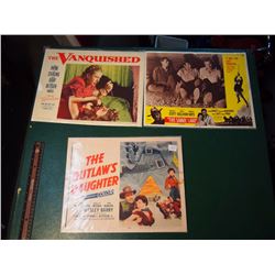 Lot Of Original Movie Theatre Lobby Cards (3) (1953, 1954, 1969)