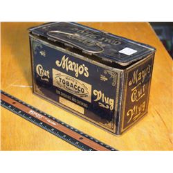 Mayo’s Tobacco Lunch Pail Tobacco Tin 8”x6”