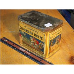 McCormick’s Old English Toffee Hinged Tin, 6 1/2”x5”