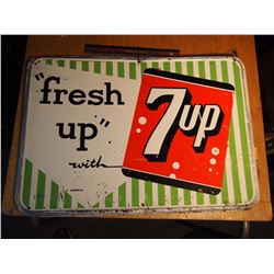“Fresh Up With 7Up” Tin Sign, 27”x19”