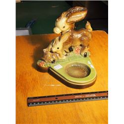 Chalkware Deer Candy Dish