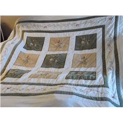 Ribbon Embroidery Quilt (90"x80")