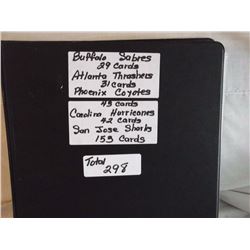 Hockey Card Album, (Buffalo, San Jose, Atlanta, Carolina, Phoenix, Total 298, No Doubles)