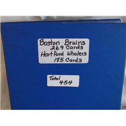 Hockey Card Album, (Boston Bruins, Hartford Whalers, Total 454, No Doubles)