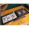 Image 1 : Framed Gretzky Trophy Cards (2 Cards, Art Ross, Lady Bing & 3 Gretzky Cards, MV Pete)