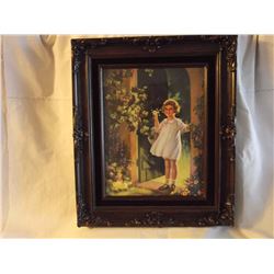 "Good morning" Print, Signed Mabel Harris, 16"x20"