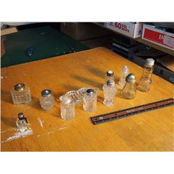 Misc Glass Bottles And Salt & Peppers, Singles, (11 Pieces)