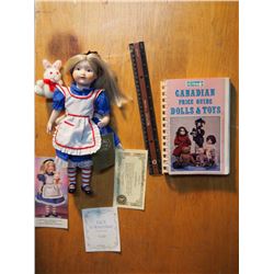 Alice Wonderland Doll W/ Antique Price Guide Doll