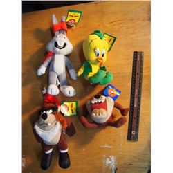 McDonald's Looney Tunes Toys (4) (1992-97 Tasmanian Devil, Tweety Bird, Bugs and Tasmanian Devil)