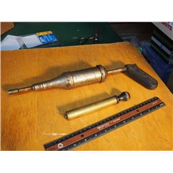 Alemitezerk No. 6-B Automatic Grease Gun, And Brass Air Pump
