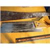 Image 2 : Lot of Wood Saws (2), With Wood Stove Ash Shovel (Disston, Benchmark) (Back Saw 14”, Handsaw)