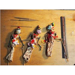 Lot of Stick Puppets (Various States of Use)