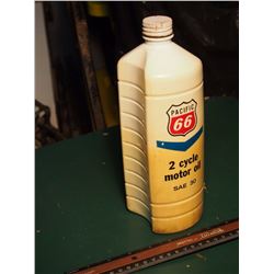 Pacific 66 Plastic Container, 2 Cycle Motor Oil, SAE 30