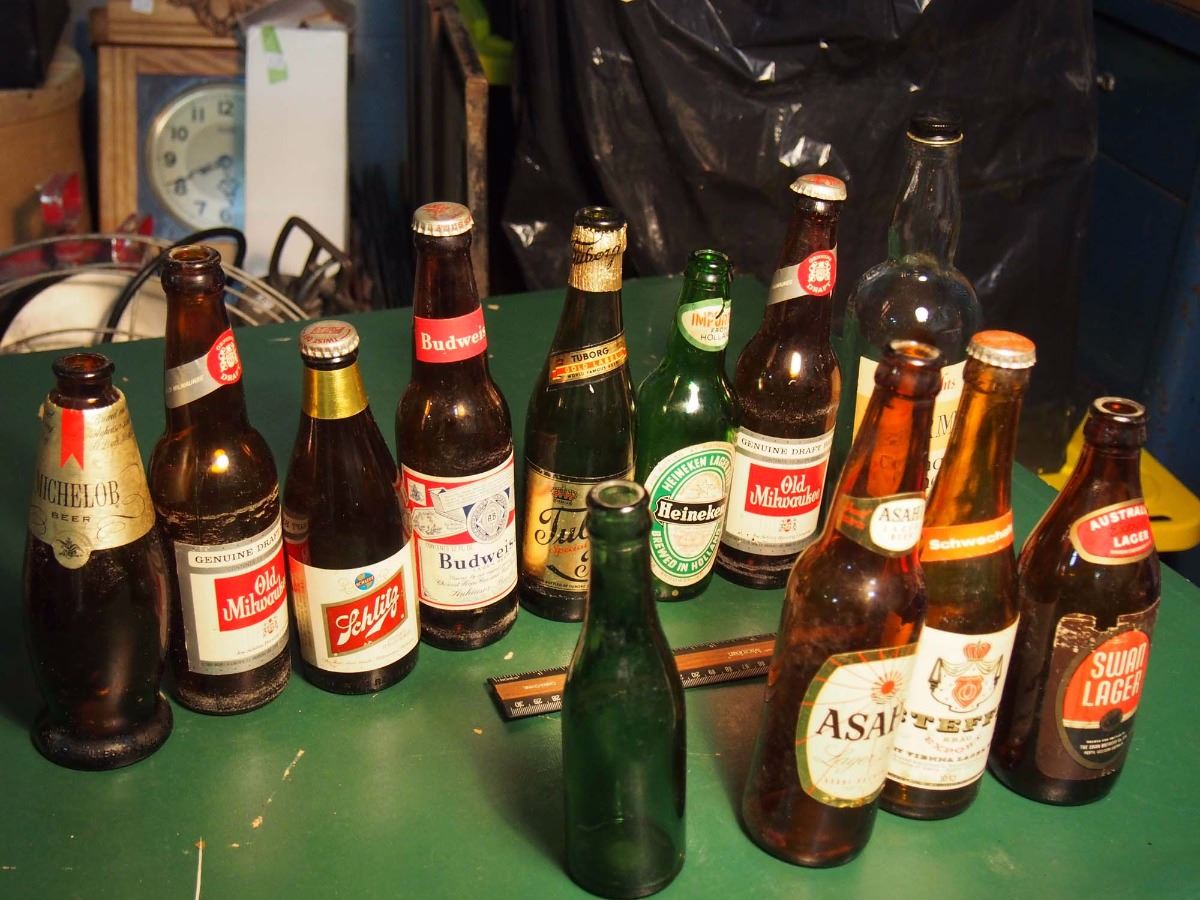 Lot Of Vintage Beer Bottles