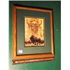 Image 1 : Framed Artwork, Native, Buffalo