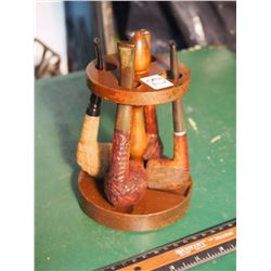 Set Of Pipes And Pipe Holder