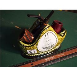 Ship Pipe Holder W/ Pipes (2)