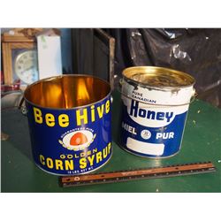 Honey And Corn Syrup Tins