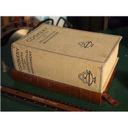 Cookery Illustrated And Household Management Book W/ Leather Bible