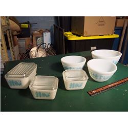 Set Of Milkglass Pyrex Dishware