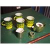 Image 1 : Japanese Made Tea Pot And Creamer W/ Set Of Fire King Mugs