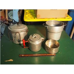 Lot Of Aluminum Camping Kitchenware