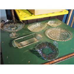 Lot Of Glassware, Platters, Plates, Decorative Pieces